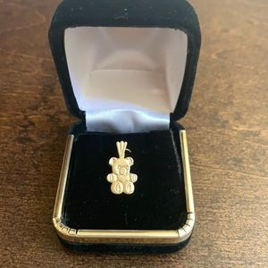14K Gold Teddy Bear Pendant